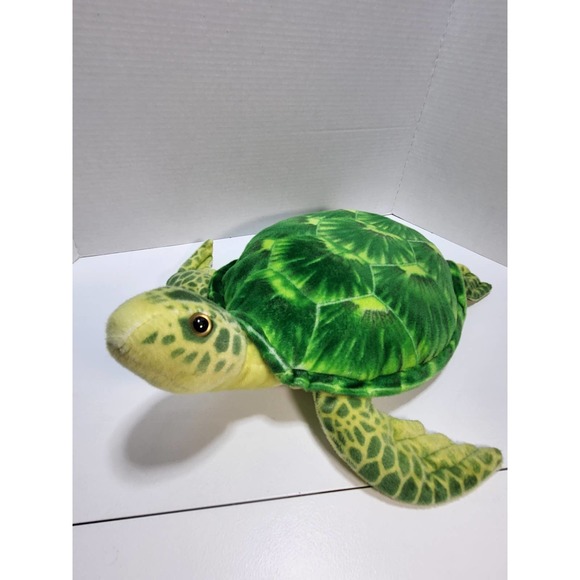 Tiger Tale Toys Plush 20” Giant Green Turtle Children's Soft Animal Stuffed - Picture 3 of 10